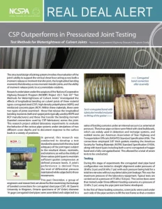 Corrugated Steel Pipe Outperforms in Pressurized Joint Testing