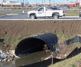 parking lot expansion arched pipe