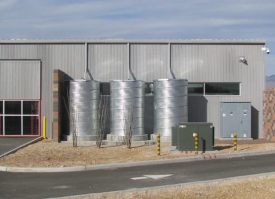 Corrugated steel water tanks