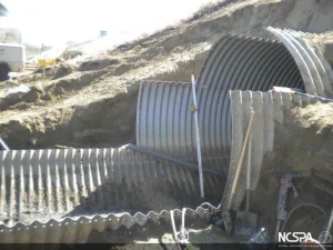 structural plate pipe used for the bridge over killdeer