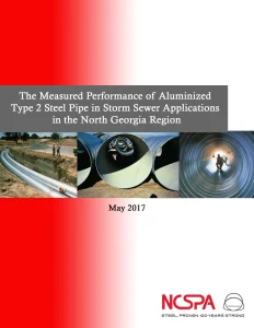 Aluminized Type 2 Steel pipe in storm sewer applications
