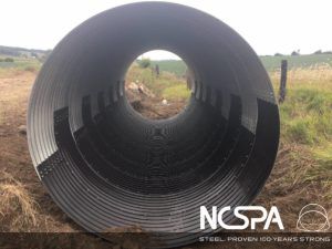 polymer coated steel pipe zebra pipe corrugated steel pipe arch