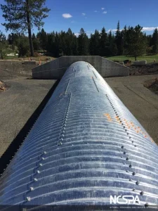 alternative to concrete box culvert structural plate pipe golf cart underpass TrueNorth Steel Rock Creek Golf Club