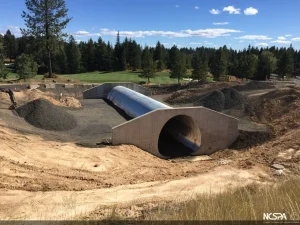 alternative to concrete box culvert structural plate pipe golf cart underpass TrueNorth Steel Rock Creek Golf Club