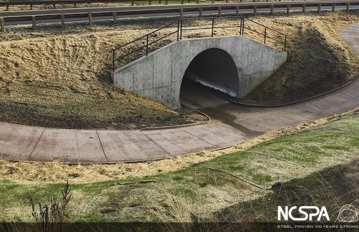 alternative to concrete box culvert structural plate pipe golf cart underpass TrueNorth Steel Rock Creek Golf Club