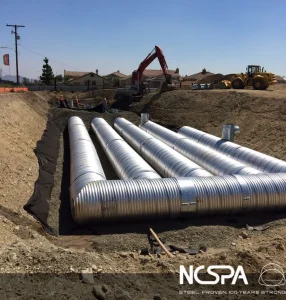 Residential detention system detention system retention tank perforated system