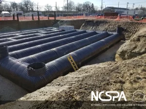 Polymer coated CSP detention systems Polymer coated CSP polymer coated detention system