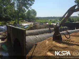 polymer coated corrugated steel pipe polymer coated csp polymer wing walls bridge replacement