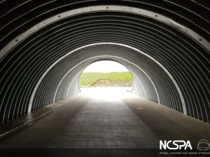 underpass structure pedestrian path buried bridge