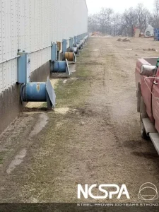 grain aeration corrugated steel aeration system perforated pipe