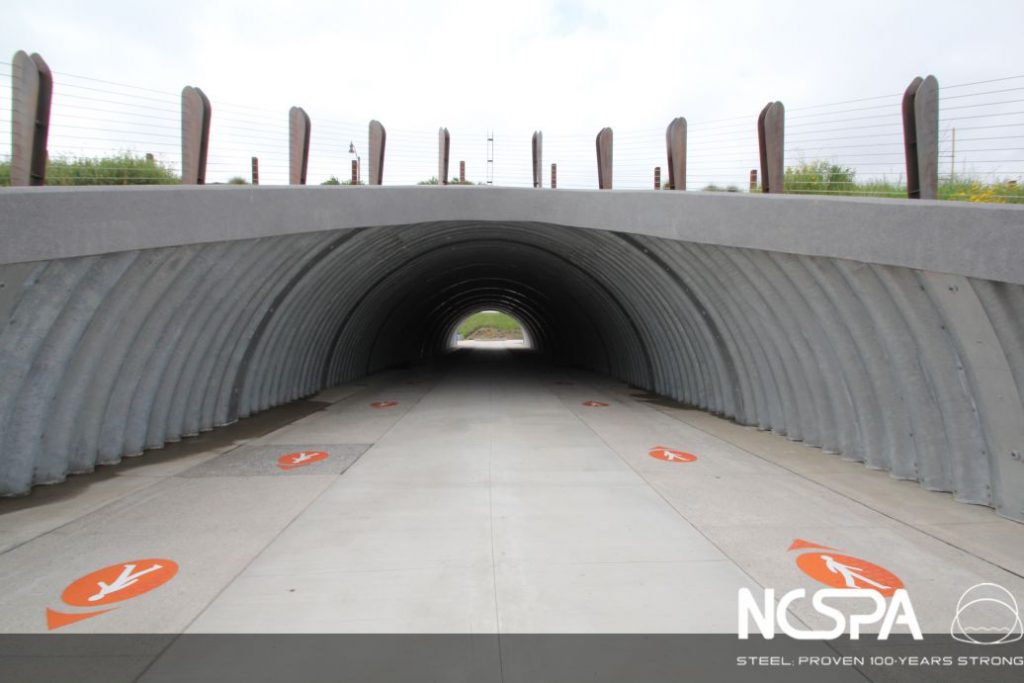 underpass structure pedestrian path buried bridge