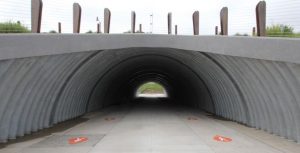 underpass structure pedestrian path buried bridge