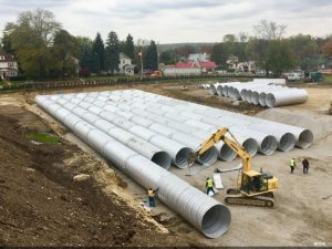 underground detention system, stormwater retention, aluminized underground detention system