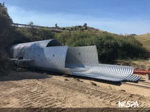 steel structural plate underpass structure reline