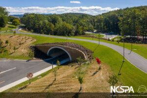 deep corrugated structural plate land bridge pedestrian bridge