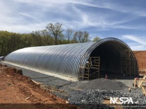 deep corrugated structural plate land bridge pedestrian bridge