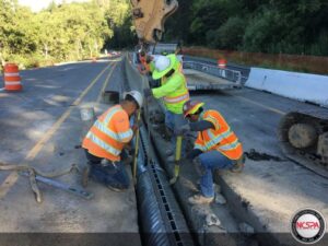 slotted drain pipe highway improvement highway safety project