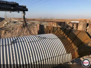high speed rail line culvert corrugated steel structural plate culvert