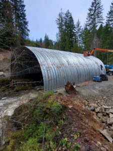 Holland Creek buried steel bridge