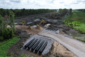 levee construction access road