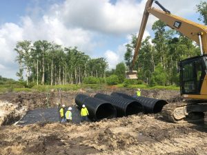 levee construction access road